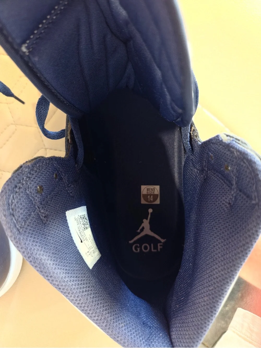 Air Jordan 1 High Top golf Sneakers in Navy, Gray & White